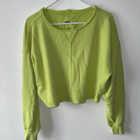 Aerie Vibrant Lime Sweatshirt - Picture 2 of 6